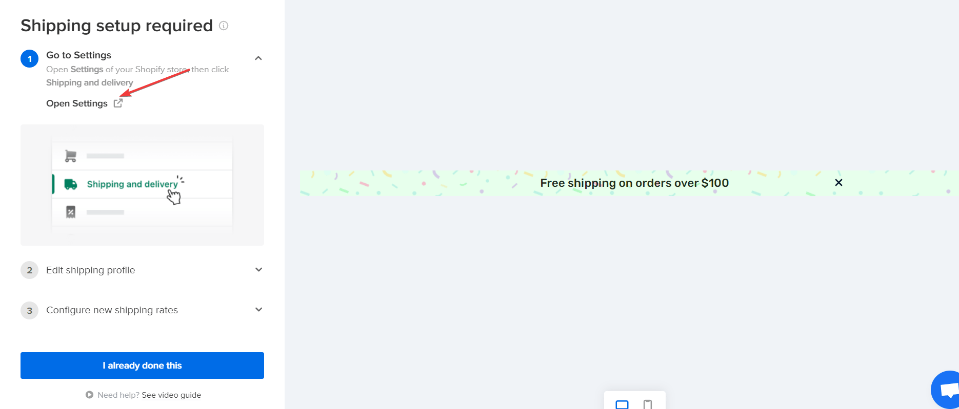 Easy Shipping Bar - Offer shipping to increase your average