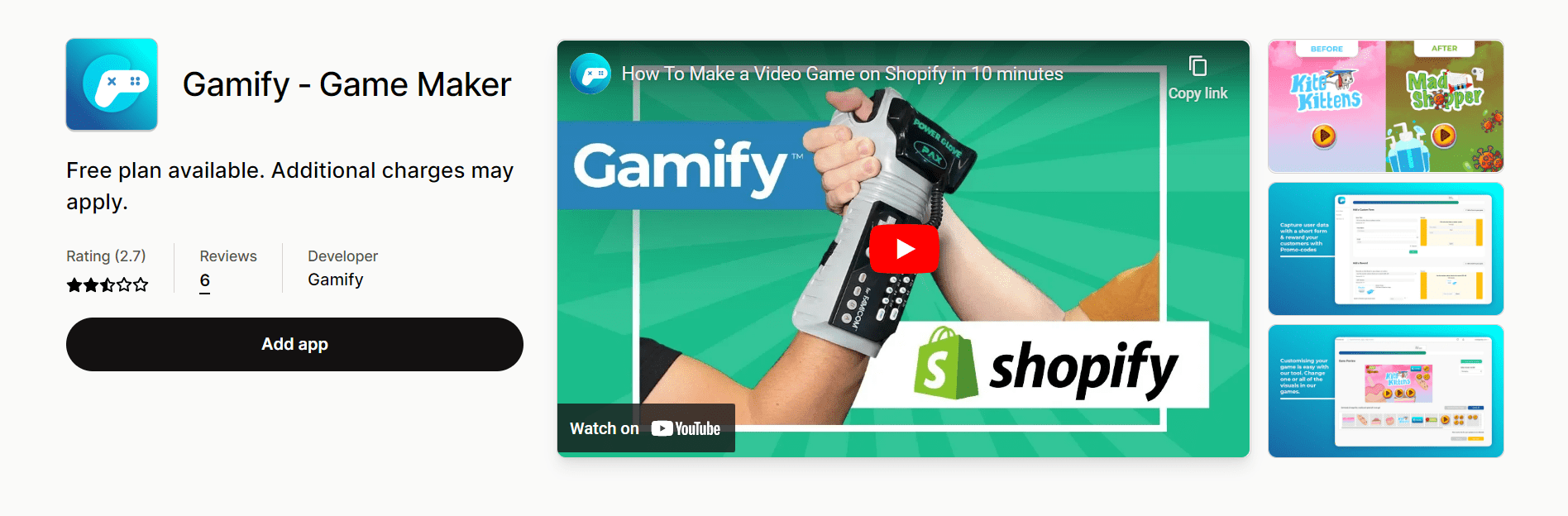 Gamify app Shopify