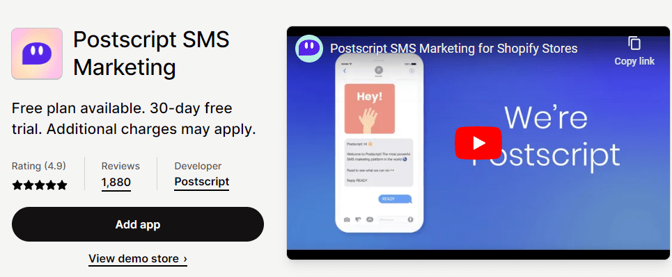 Shopify SMS marketing app