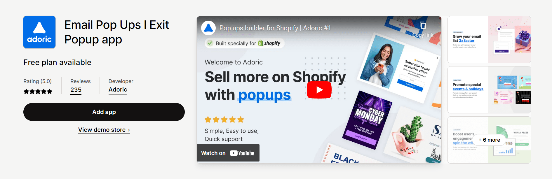 Adoric Shopify App