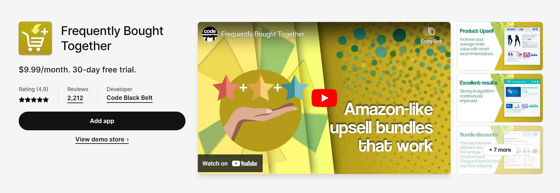 Frequently bought together app