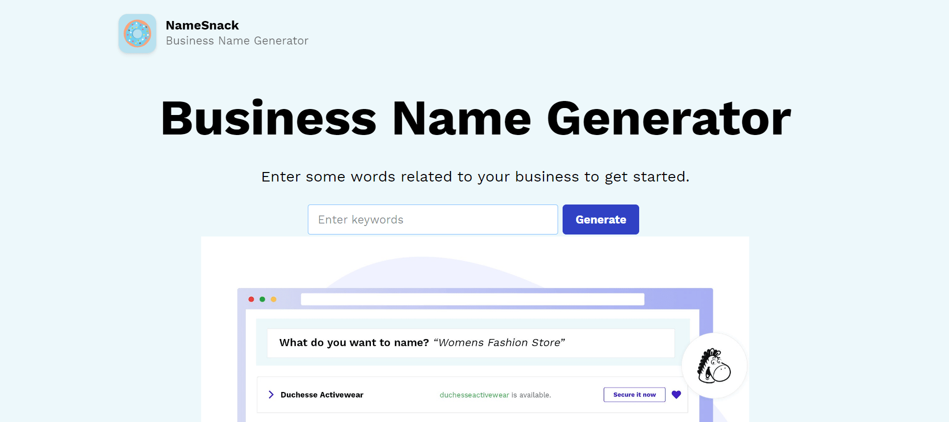Namesnack business name generator