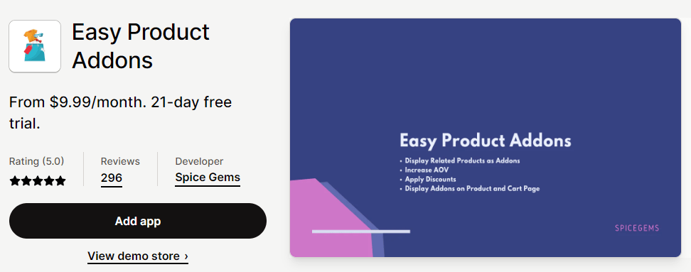 Easy Product Addons