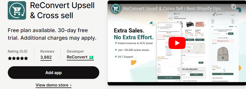 Reconvert Upsell & Cross sell