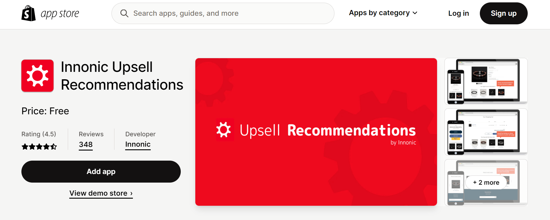 Innonic recommendation app