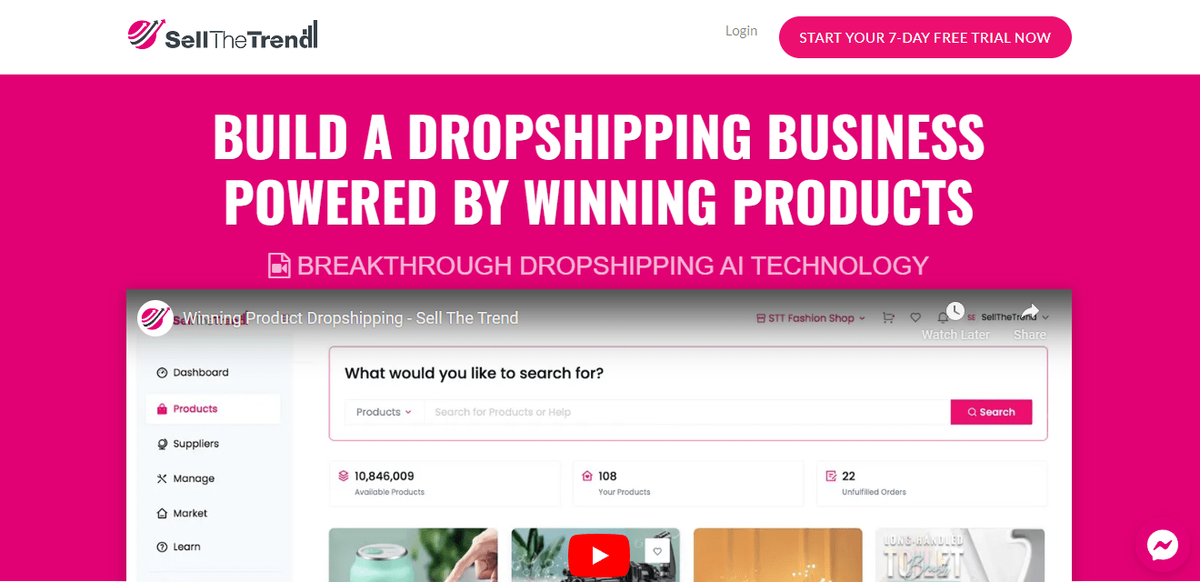 SellTheTrend: Discover Winning Dropshipping Businesses.