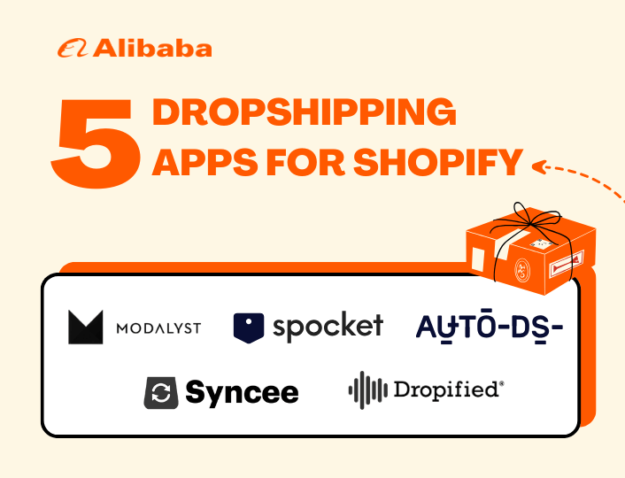 Best Alibaba Dropshipping apps for Shopify, illustrated.