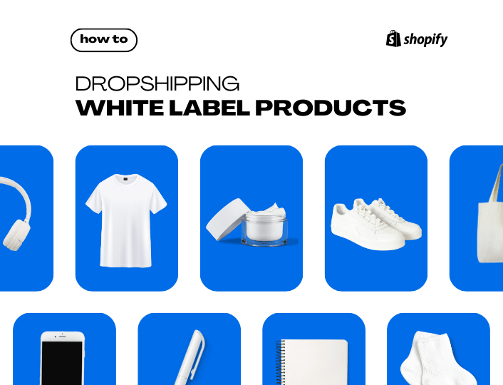 Dropshipping white label products - an illustration.