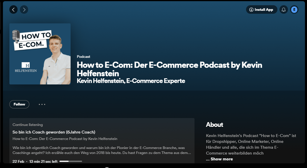 The How to E-com podcast by the German expert.
