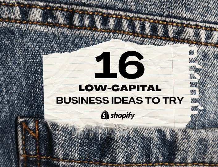 Low-capital business ideas to try on Shopify in 2024