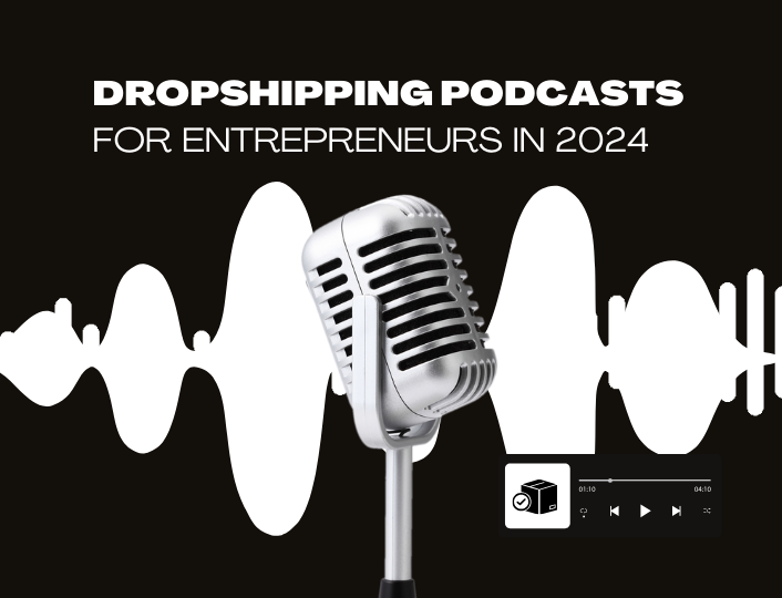 Top Dropshipping Podcasts illustrated.