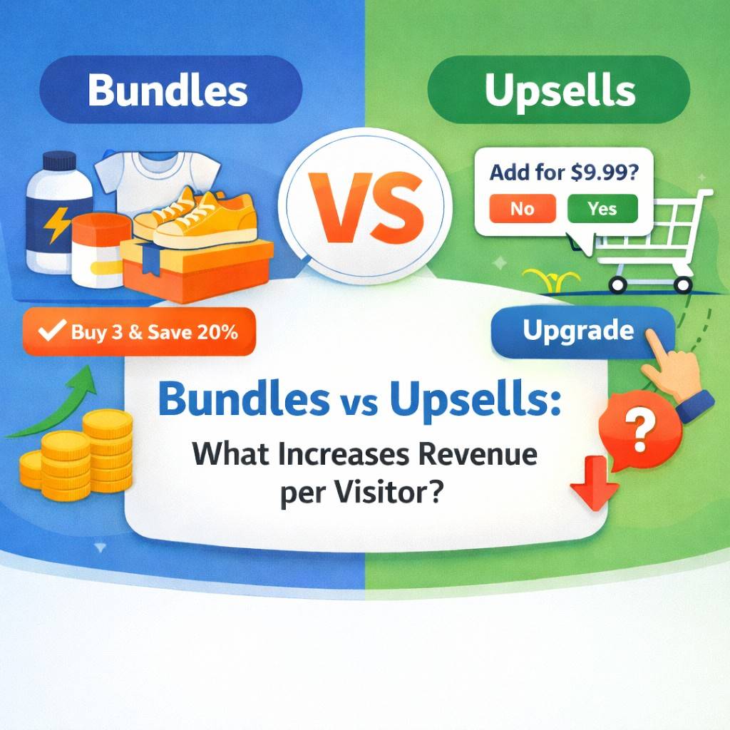 Bundles vs Upsells: What Increases Revenue per Visitor?