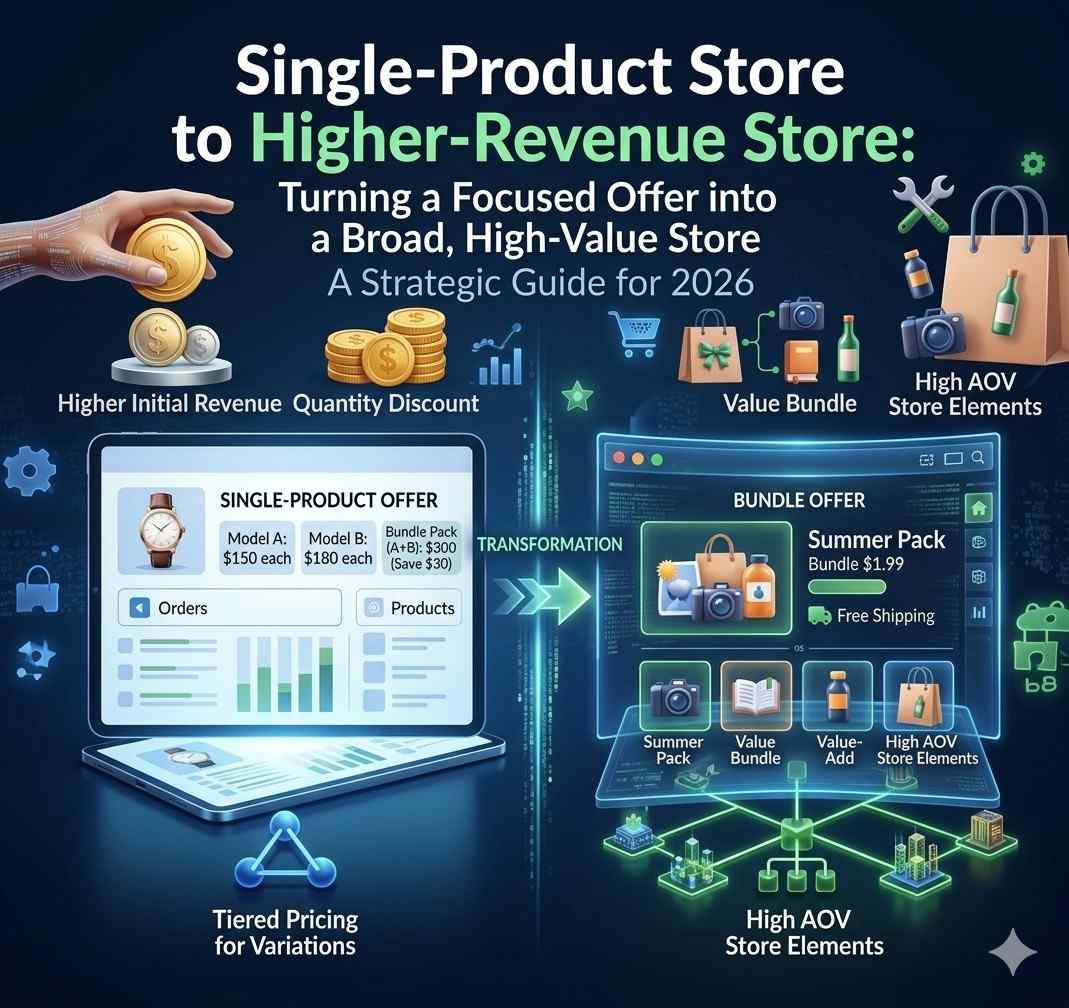 How to Turn Single-Product Stores Into Higher-Revenue Shopify Stores