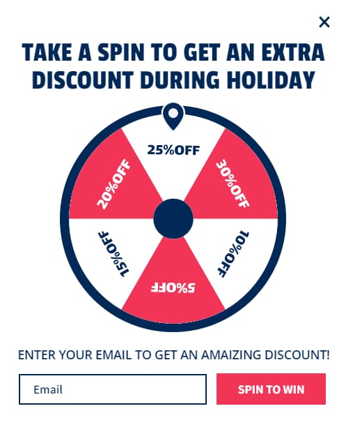 Lucky wheel popup template