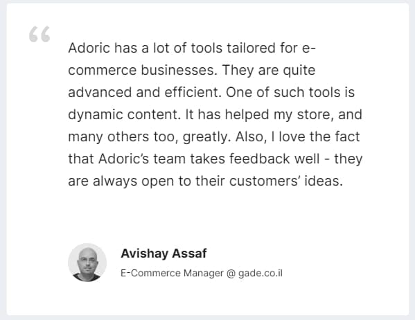 customer testimonial