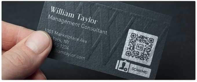 QR card to give on an event