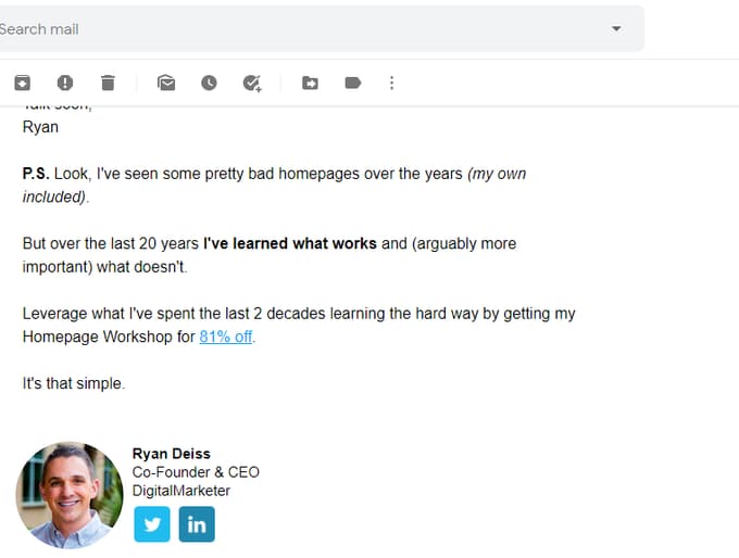 email signature