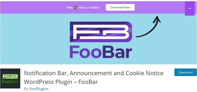 FooBar Notification Bar Plugin