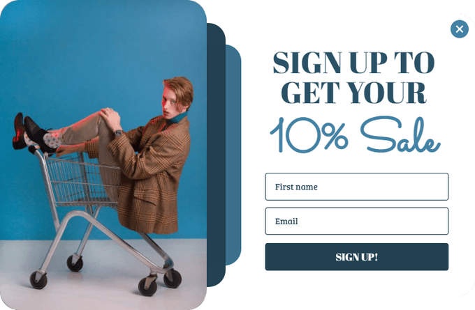 Newsletter signup popup