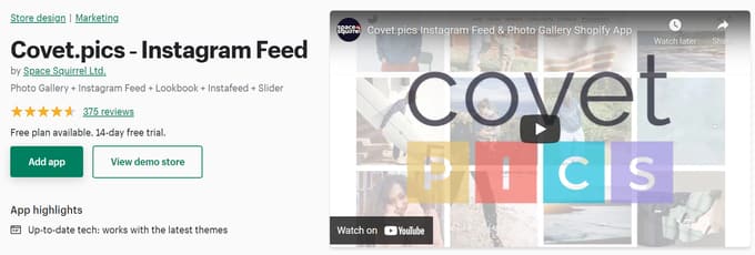 Covet Pics Instagram Feed App