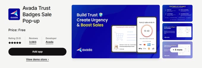 Avada Trust Badge App