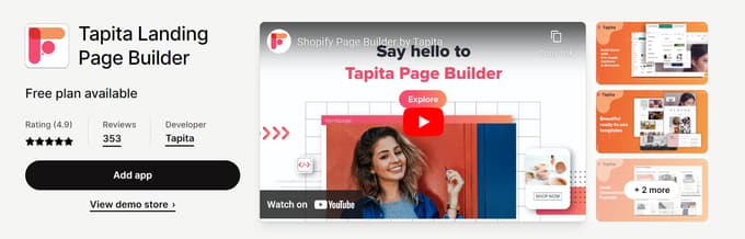 Tapita Landing Page Builder