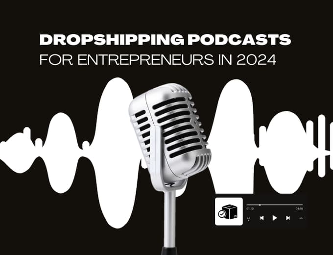 Top Dropshipping Podcasts illustrated.