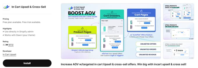 In Cart Upsell & Cross Sell