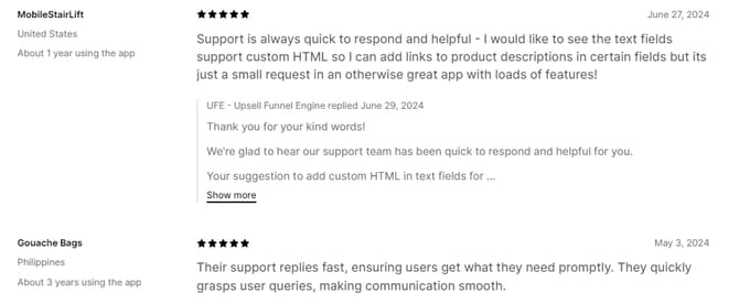 What customers say about UFE