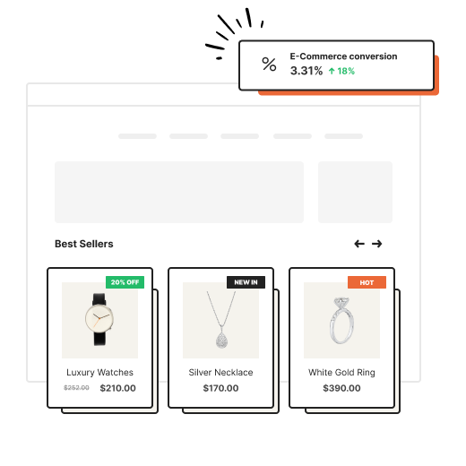 Display best-selling and most viewed product suggestions